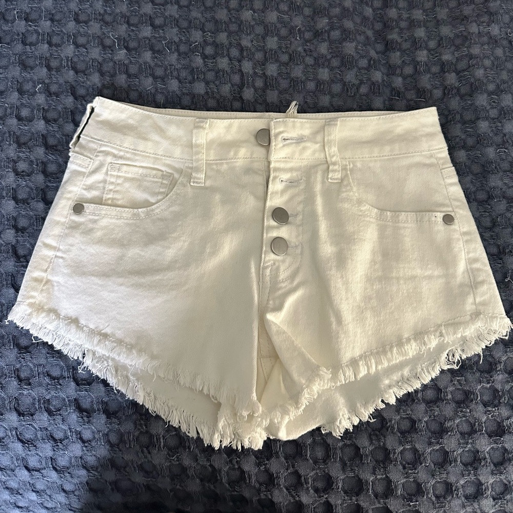 White Altar’d State Jean Shorts